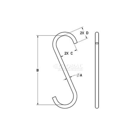 Machining & Welding By Olsen M&W 1/2" Style A S-hook 14192